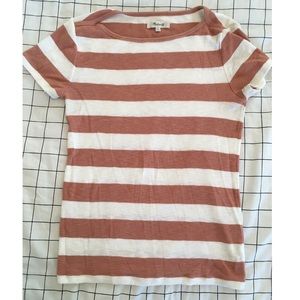 Madewell striped knit boat neck tee XS